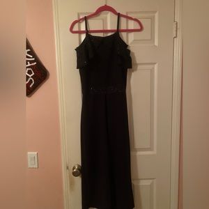 Black, glittered detailing, jumpsuit